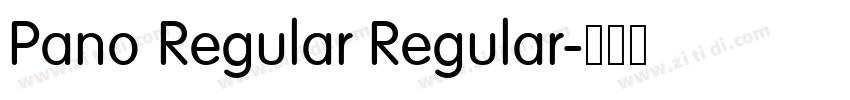 Pano Regular Regular字体转换